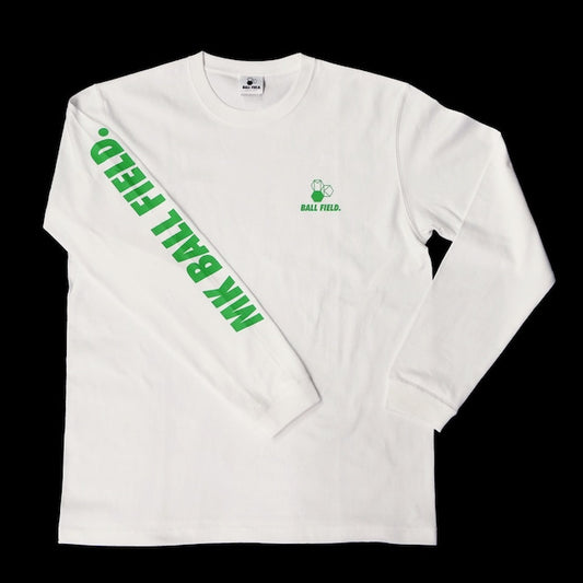 LOGO Long Tshirt Version梅 color WHITE 「MK BALL FIELD.」